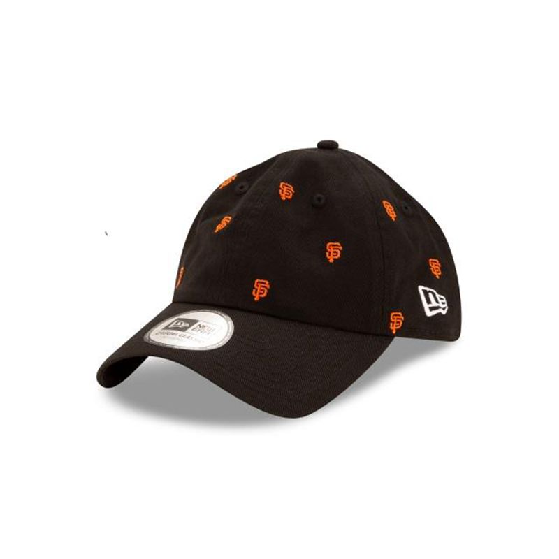 MLB San Francisco Giants All Over Logo Casual Classic Adjustable (SHG3990) - Black New Era Caps